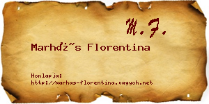 Marhás Florentina névjegykártya